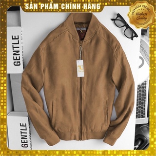 Áo khoác nam da lộn - áo bomber da thiết kế vô cùng trẻ trung chất liệu da lộn dày dặn
