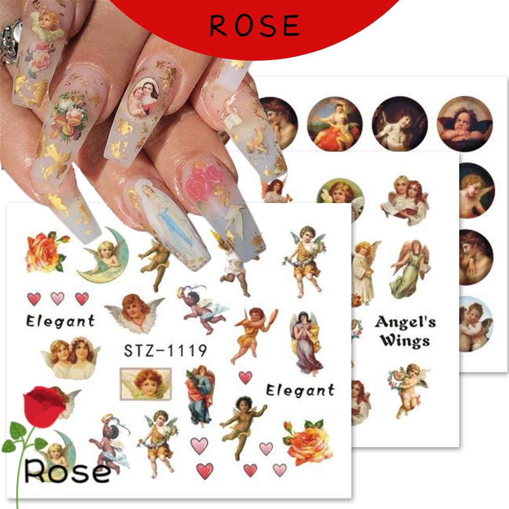 Hình Dán Họa Tiết Thiên Thần Trang Trí Móng Tay Nghệ Thuật DIY