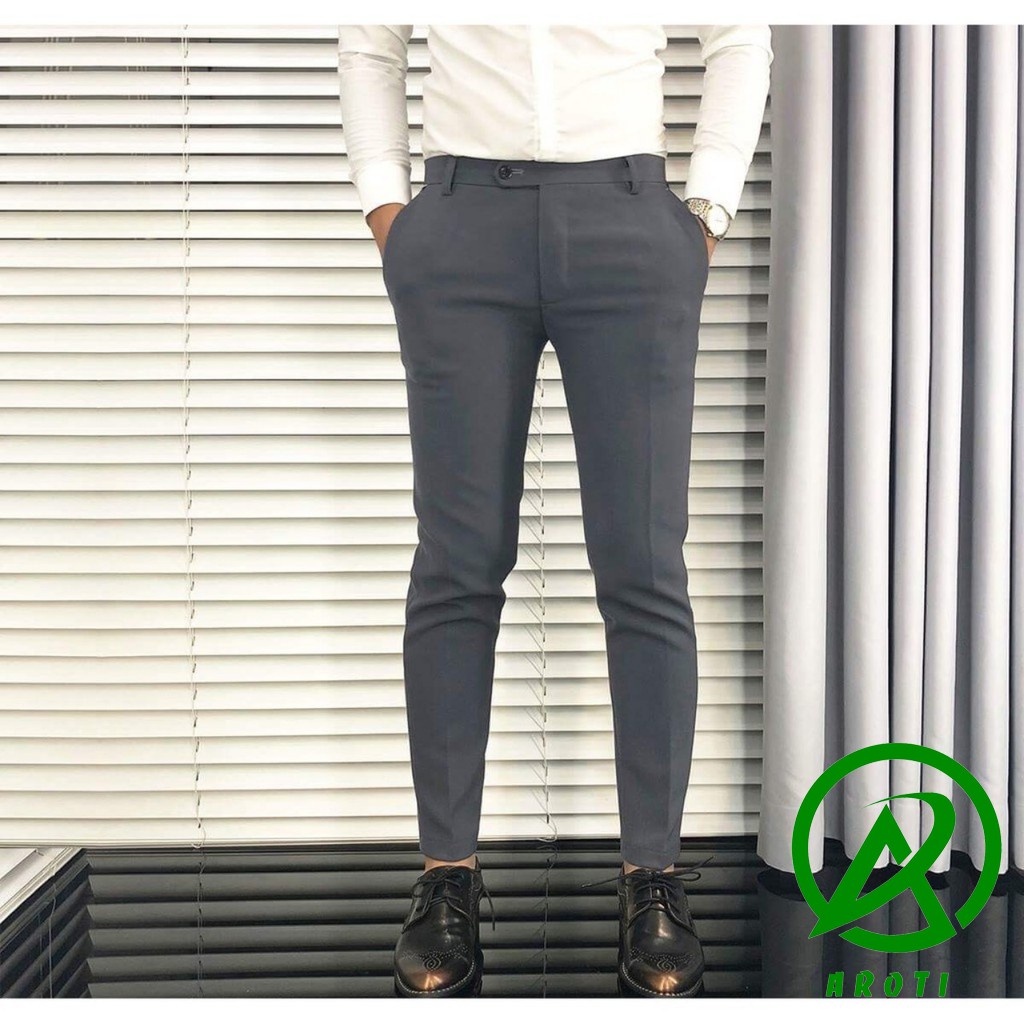 Quần Tây Nam Đẹp AROTI Ống Côn Vải Cotton Đẹp Cao Cấp, Co Giãn Tốt Dáng Âu Đứng,Công Sở nhiều màu-Đủ Size QA45-SP3