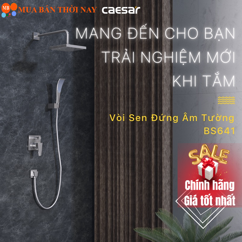 Vòi Sen Âm Tường CAESAR BS641 Nóng Lạnh