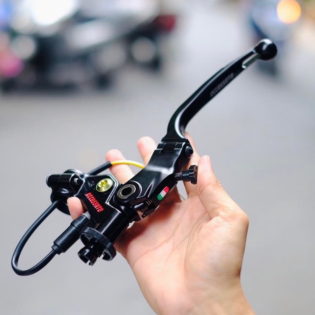 Cùm côn dây Accossato chữ đỏ siêu nhẹ offset 24  - Home Motocycle Workshop