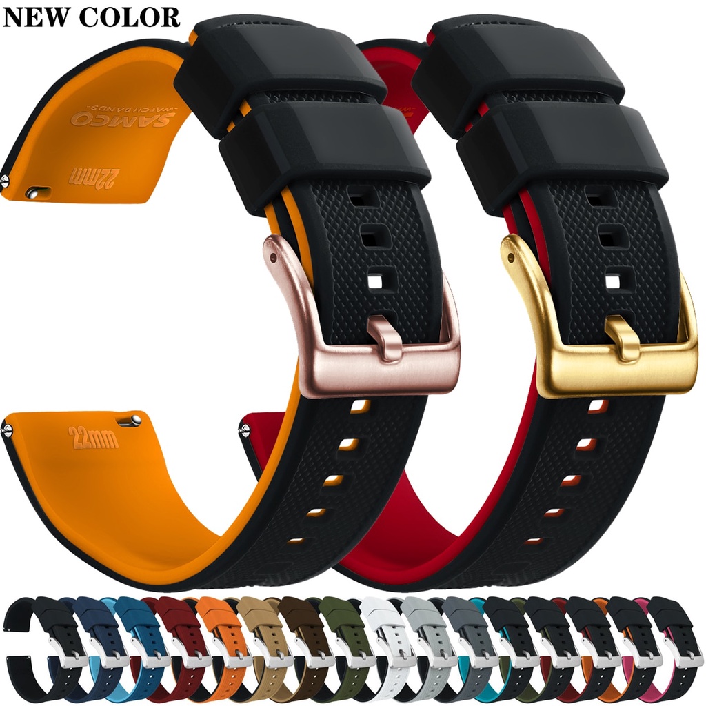 Dây đeo đồng hồ thể thao silicone 20mm 22mm thay thế chống nước cho Garmin Forerunner 55 158 245 645 Music 745