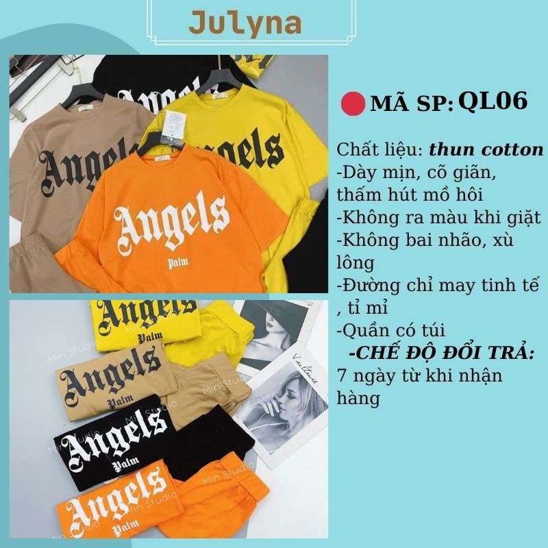 Đồ Bộ Nữ Set Bộ Ngố Đồ Bộ Mặc Nhà Đẹp Bigsize JULYNA QL06 LỬNG ANGLE