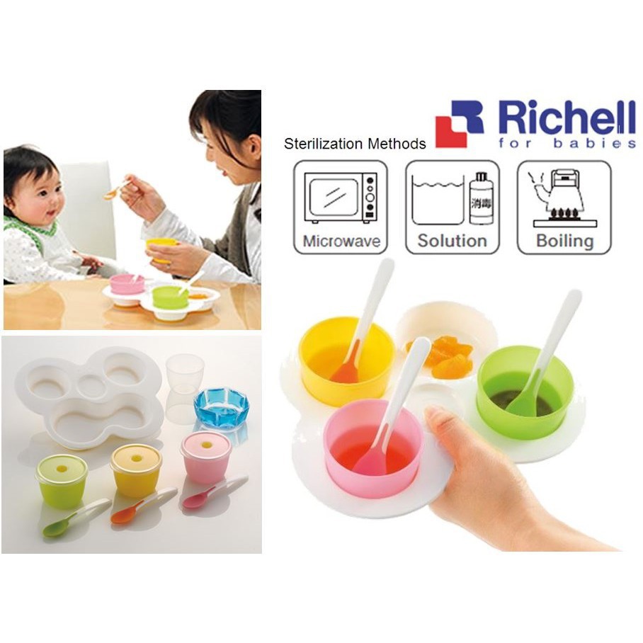 Set ăn dặm khởi đầu Richell Nhật Bản