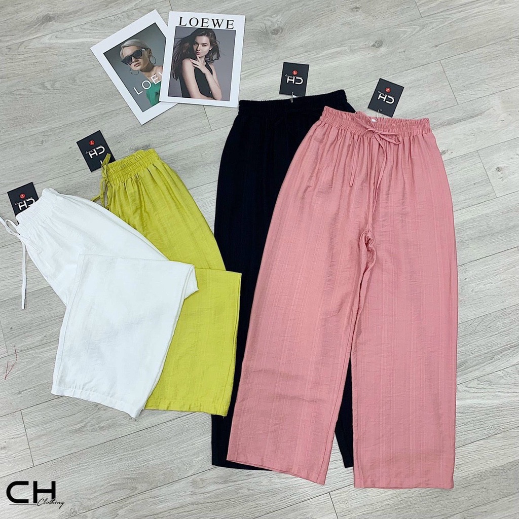 Quần đũi nữ dáng dài ống rộng nhiều màu ( Đũi Dài)