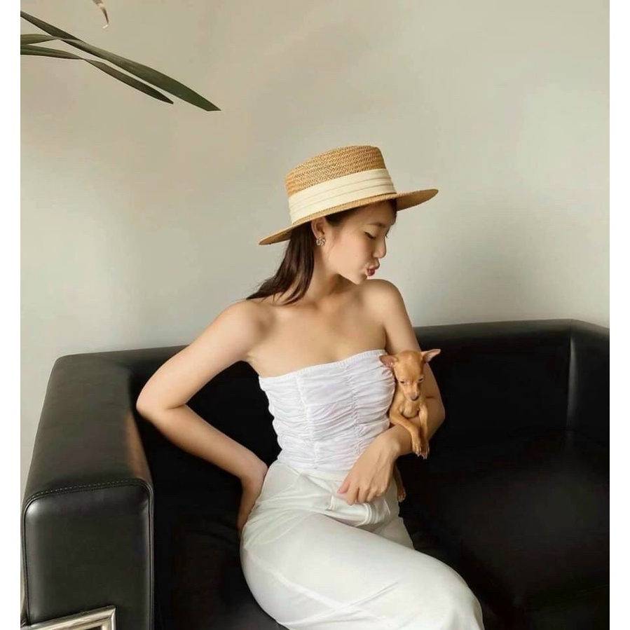 Áo Ống Thun Lụa Giún May Kèm Mod Ngực Nhiều Màu Xinh Xắn -Kiểu Dáng Thời Trang Siêu Tôn Dáng-M035