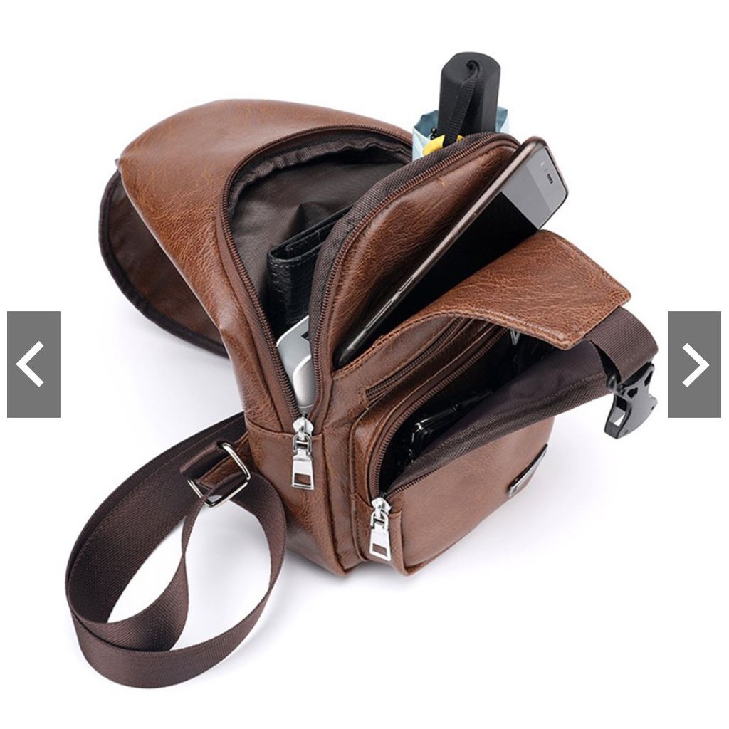 Túi đeo chéo bằng da cao cấp phong cách Hàn Quốc | BigBuy360 - bigbuy360.vn