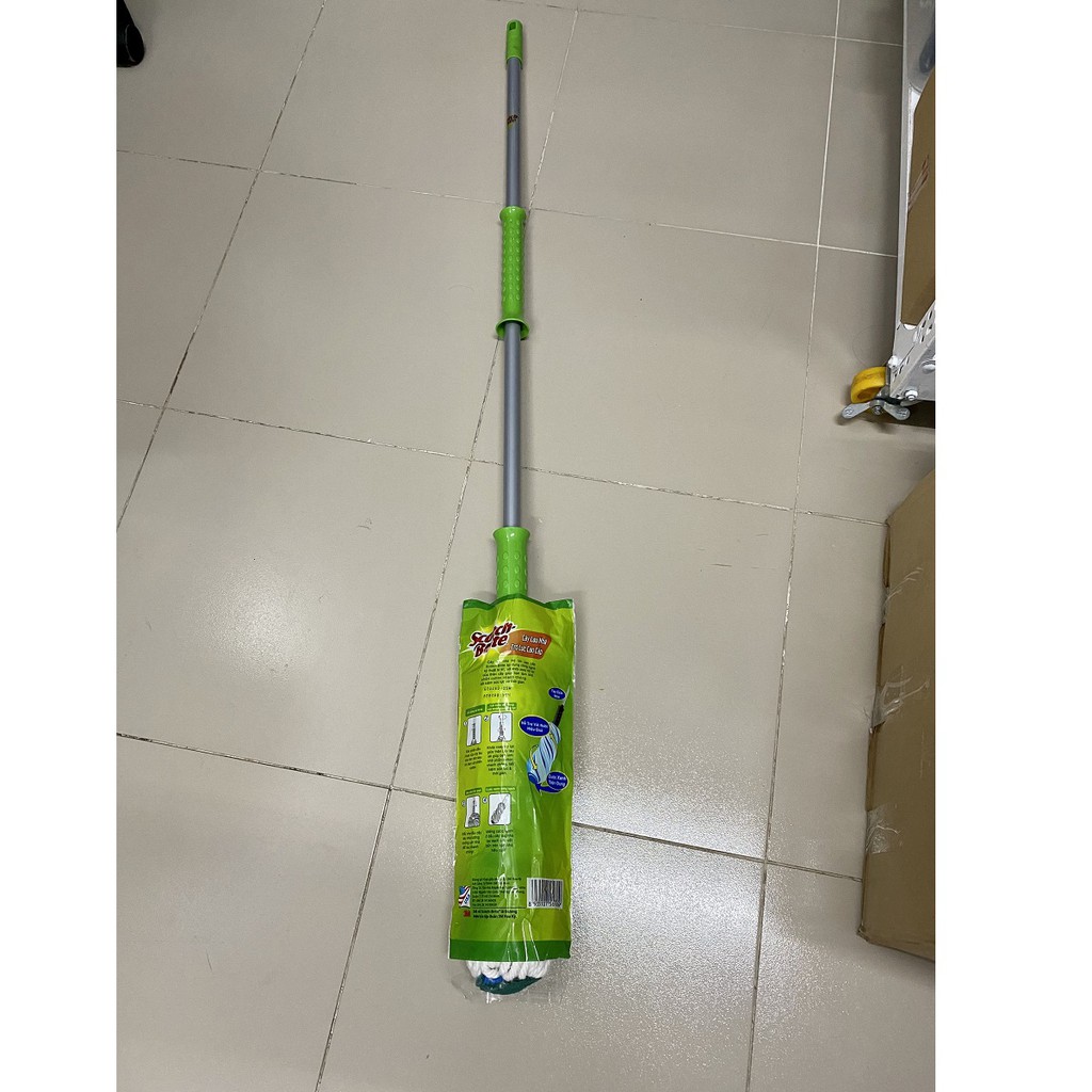 Cây Lau Nhà Trợ Lực Cao Cấp 3M Xa004498169 Scotch-Brite – Tay cầm nhẹ, Hỗ trợ vắt nước hiệu quả, Cước xanh tiện dụng