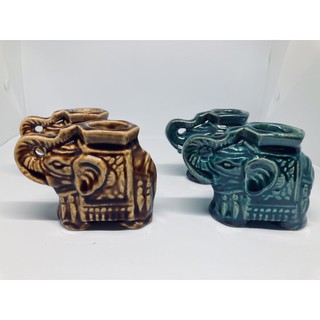 Ống đựng tăm hình voi gốm xưa Nam Bộ - Cửa hàng Gốm Hoa Mai chuyên chén xưa Nam Bộ