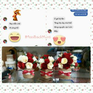 Chậu hoa hồng giấy - Handmade Roses 🌹🌹