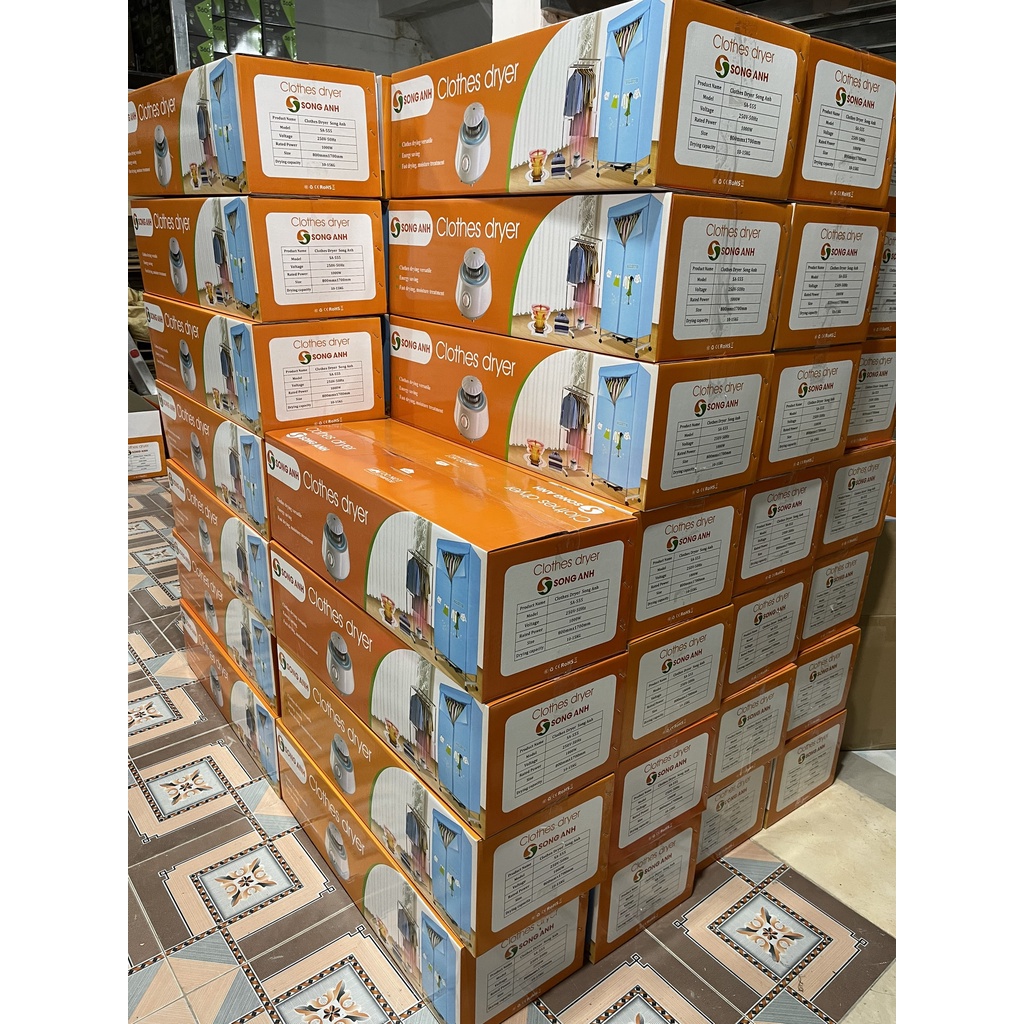 Tủ Sấy Quần Áo Song Anh, Máy Sấy Khô Quần Áo Có Điều Khiển Từ Xa 1300W- BH 12 Tháng