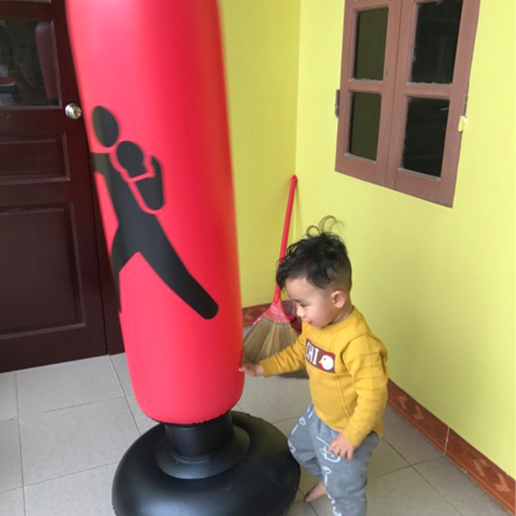 Bao Cát Võ Thuật - Trụ Hơi Đấm Bốc Phản Xạ Phiên Bản 3.0 - Bao đấm boxing tập võ tự đứng lắc lư