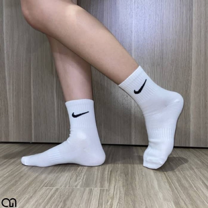 Tất Vớ Nam Nike Thể Thao Cổ Cao Nam Nữ Vải Dệt Kim HKD28