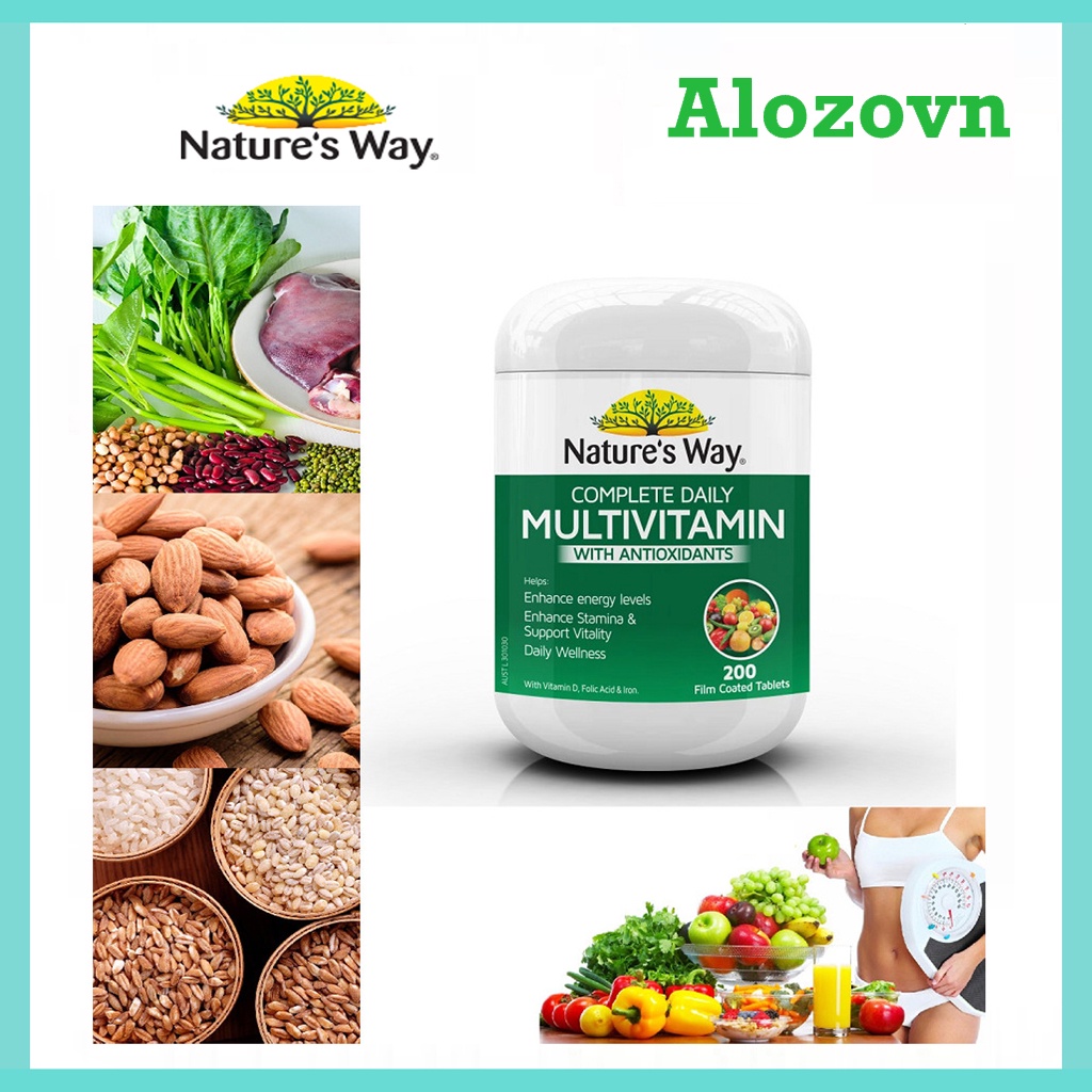 Tảo Úc Nature’s Way - Vitamin Tảo Tổng Hợp Complete Daily Multivitamin
