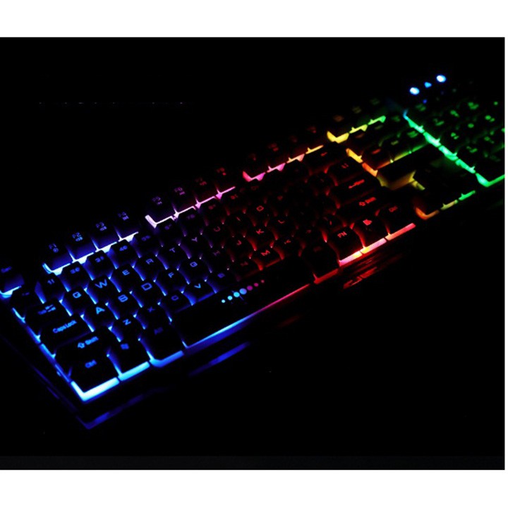 Bộ bàn phím giả cơ và chuột chuyên game có dây Divipard GMK-50 chống thấm nước - led 7 màu PC17