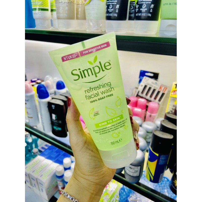 COMBO 3 MÓN NƯỚC TẨY TRANG, SỮA RỬA MẶT, TONER NƯƠC HOA HỒNG SIMPLE MICELLAR CLEANSING WATER