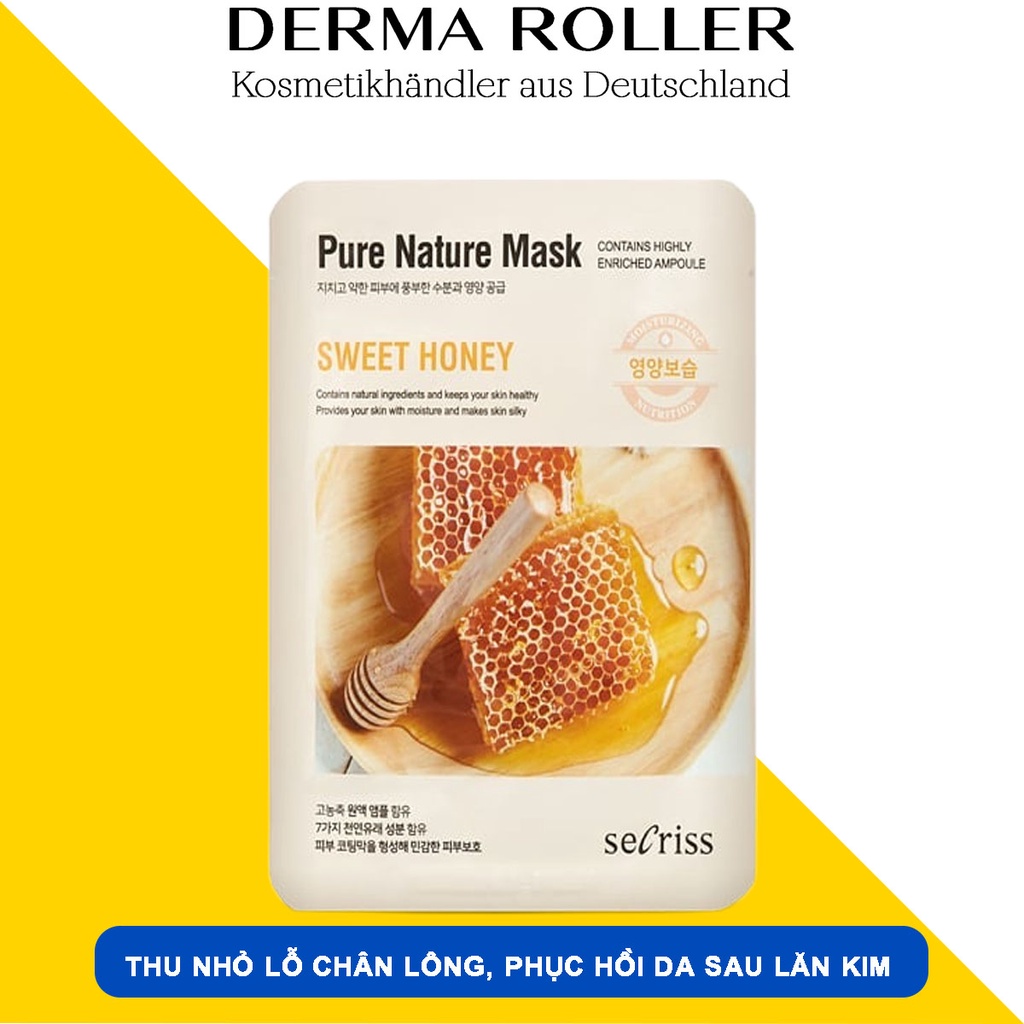 Mặt Nạ Pure Nature Mask Sweet Honey SECRISS Mật Ong dưỡng ẩm - ANSKIN - HÀN QUỐC