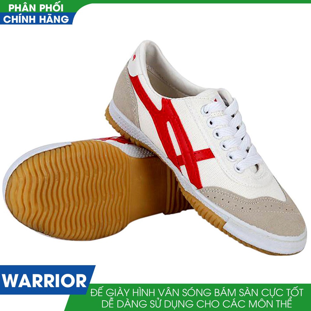 Giày thể thao nam Warrior W27 (Trắng/Đỏ)