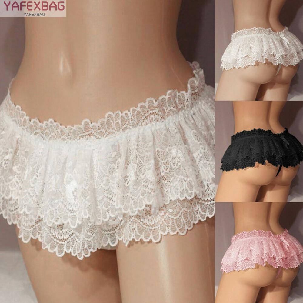 Women Sexy Lace Puffy Panties Knickers Underwear Lingerie G-String Thong  S~2XL