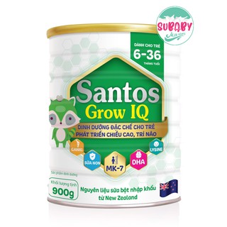 Sữa bột Santos Grow IQ 900g_Subaby