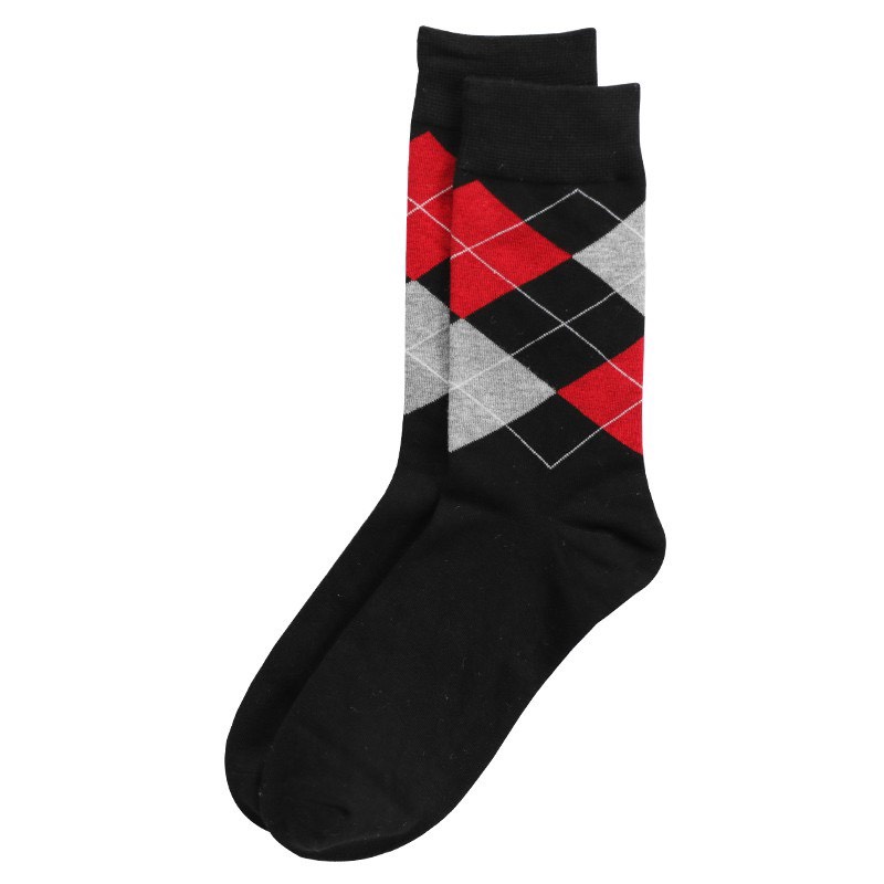 Tất cao cổ nam hoạ tiết quả trám, Tất giày tây nam cao cấp phong cách Châu Âu