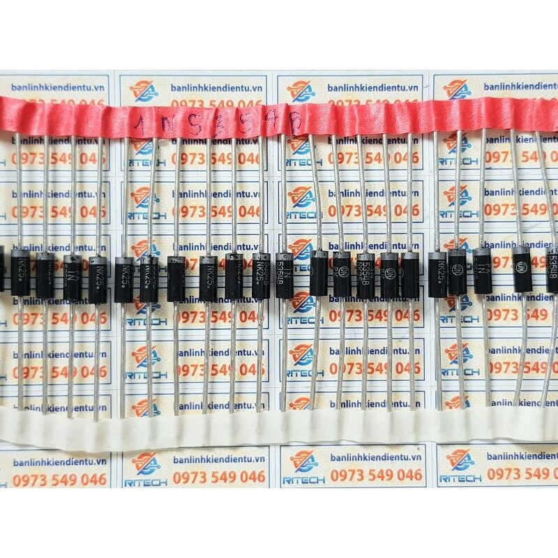 combo 20 con 1N5354B, IN5354 Diode zener 5W 17V DO-201AE