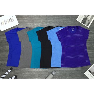 Áo thun thể thao, gym, yoga nữ HIYE cộc tay, có size lớn 65kg , phối lưng thời trang -TSF039