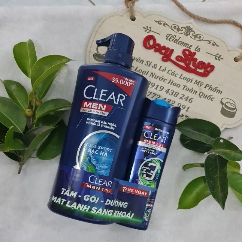 Dầu Gội Clear men sạch gàu 630g