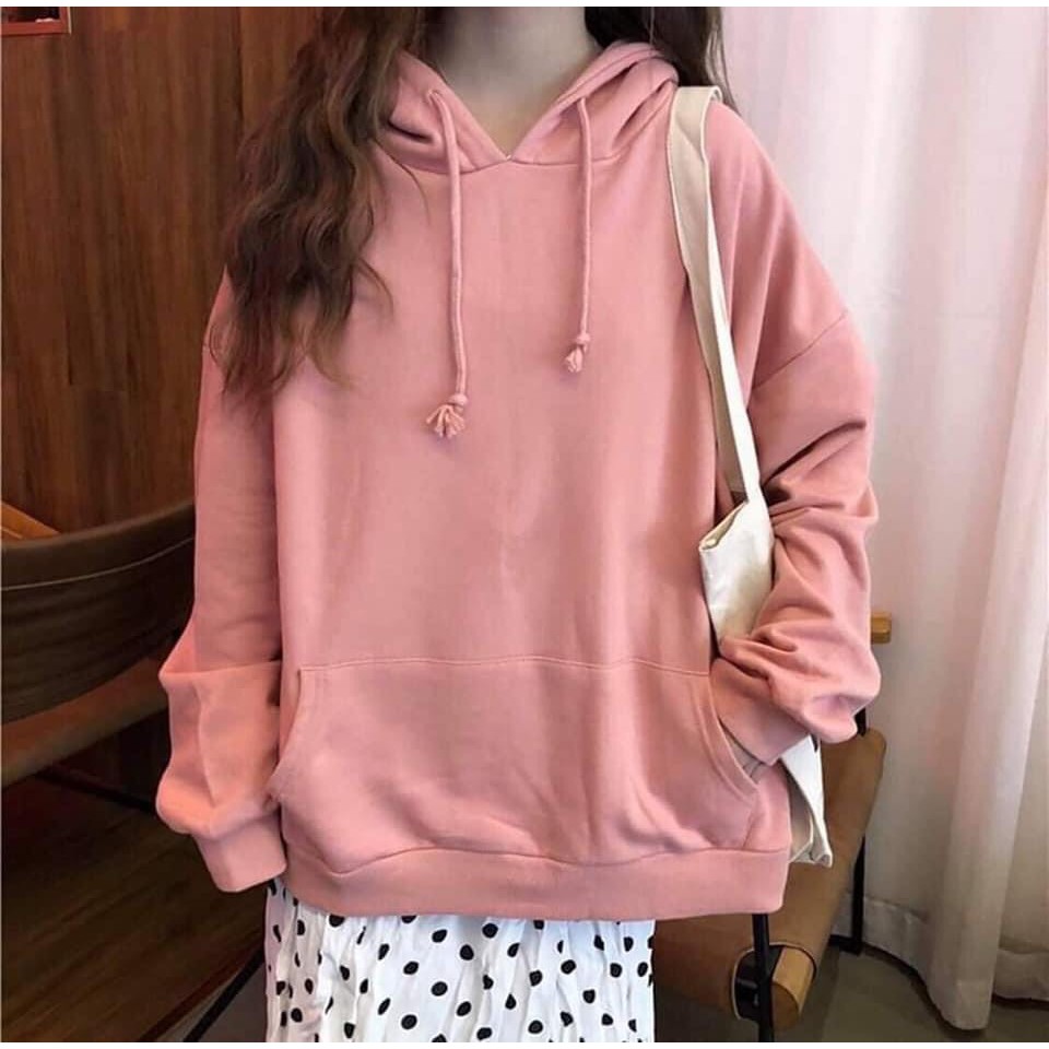 MS66 Áo hoodie trơn nỉ bông unisex oversize form rộng nam nữ dày dặn - DTL | BigBuy360 - bigbuy360.vn