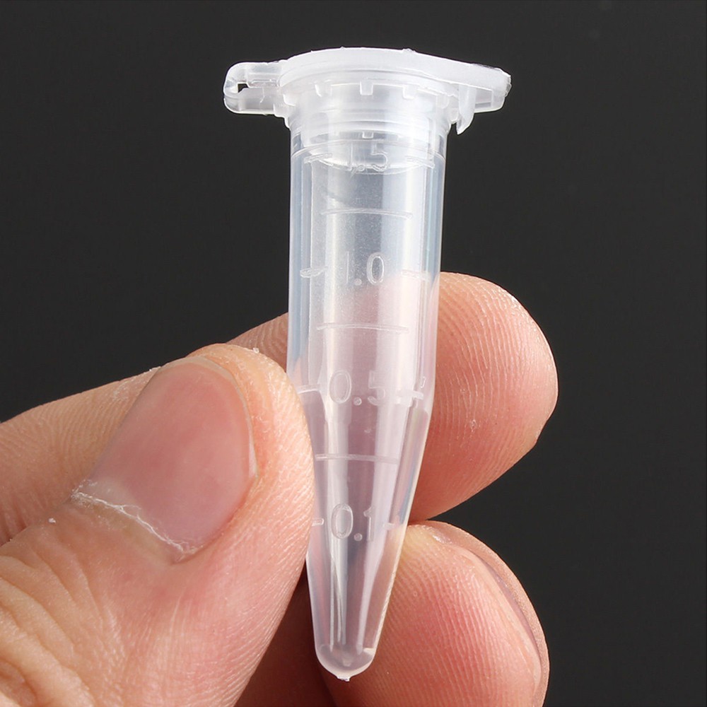 BACK2LIFE 1.5ML Lab Test Tube Micro Centrifuge Test Tube Vial Centrifuge Tubes With Lid 50/100Pcs Snap Cap Plastic Laboratory Sample Clear Container