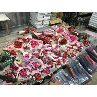 bó hoa hồng sáp 15 bông