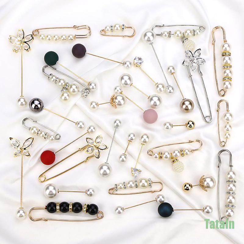 Ghim cài áo đính ngọc trai nhân tạo thời trang