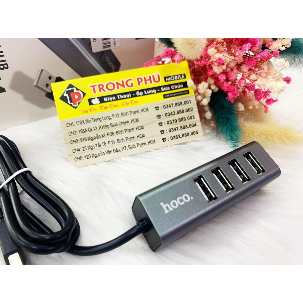 Bộ hub chia 4 cổng usb Hoco HB1 - truyền tải dữ liệu nhanh - sạc cùng lúc nhiều thiết bị