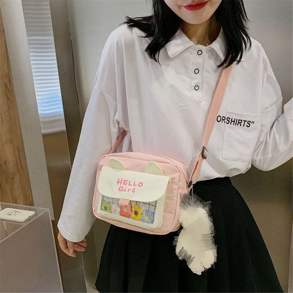 MIHAN1 Women Sling Bag Outdoor Girl Crossbody Bags Cute Fashion Canvas Ladies Korean Style Shoulder Bag/Multicolor