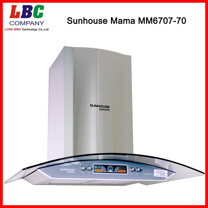 MÁY HÚT MÙI KÍNH CONG SUNHOUSE MAMA MM6707-70 (CÓ ẢNH THẬT) - HÀNG CHÍNH HÃNG