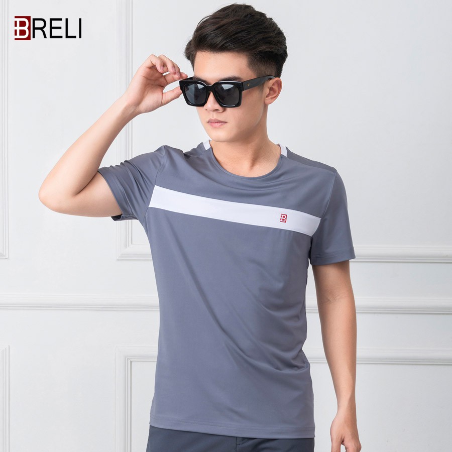 Áo thun thể thao nam cao cấp Breli - BAS2119-1-LGR