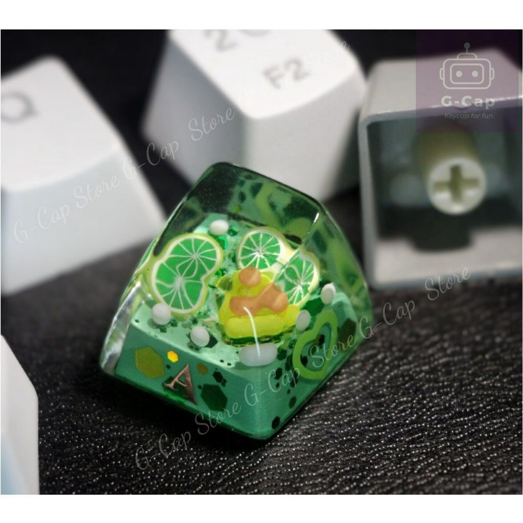 Nút bàn phím G-cap resin chanh xanh 2023