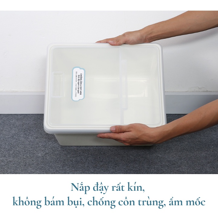 Thùng đựng gạo thông minh INOCHI 12kg, chống ẩm mốc/oxi hóa gạo, thiết kế nắp kèm cốc đong tiện lợi.