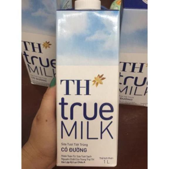 [HOT] Sữa Tươi Tiệt Trùng TH True Milk Hộp 1 Lít Có Đường/K Đường(Date luôn mới)