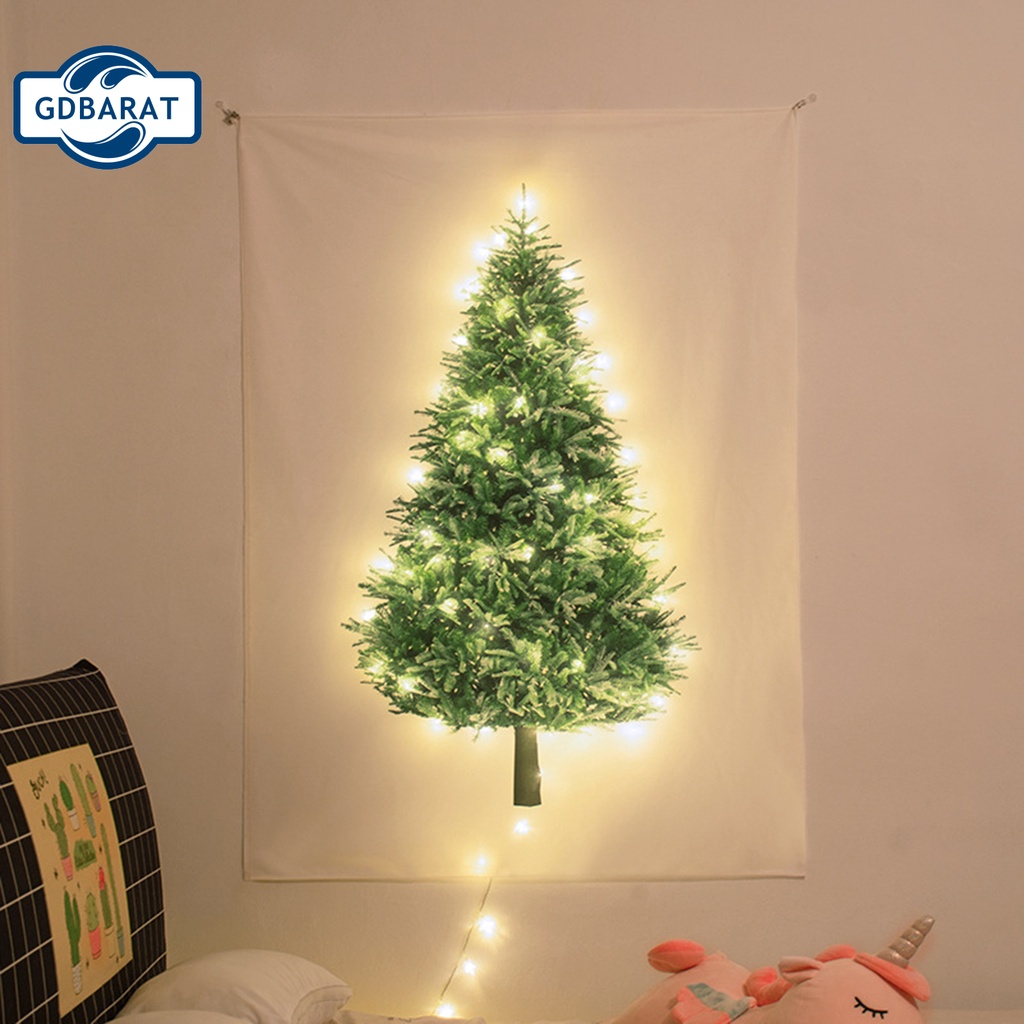 Thảm treo tường mềm in họa tiết giáng sinh 3D dễ lắp đặt trang trí nhà cửa