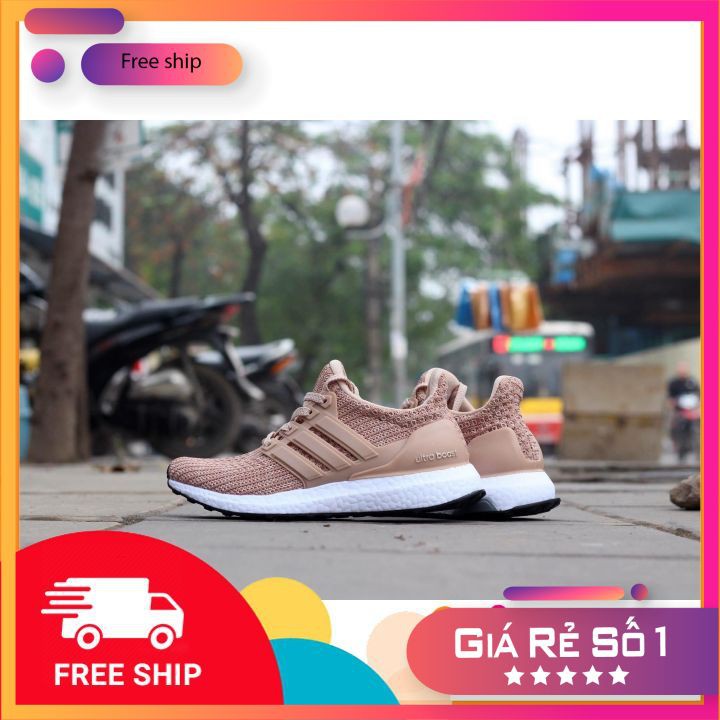 (FullBox + FREE SHIP) Giày Thể Thao Ultraboost 4.0 Hồng Nữ ( Ảnh Thật)