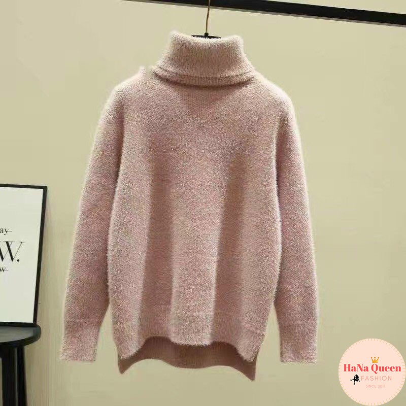 Áo len lông cổ lọ Quảng Châu, áo len nữ cực ấm | BigBuy360 - bigbuy360.vn
