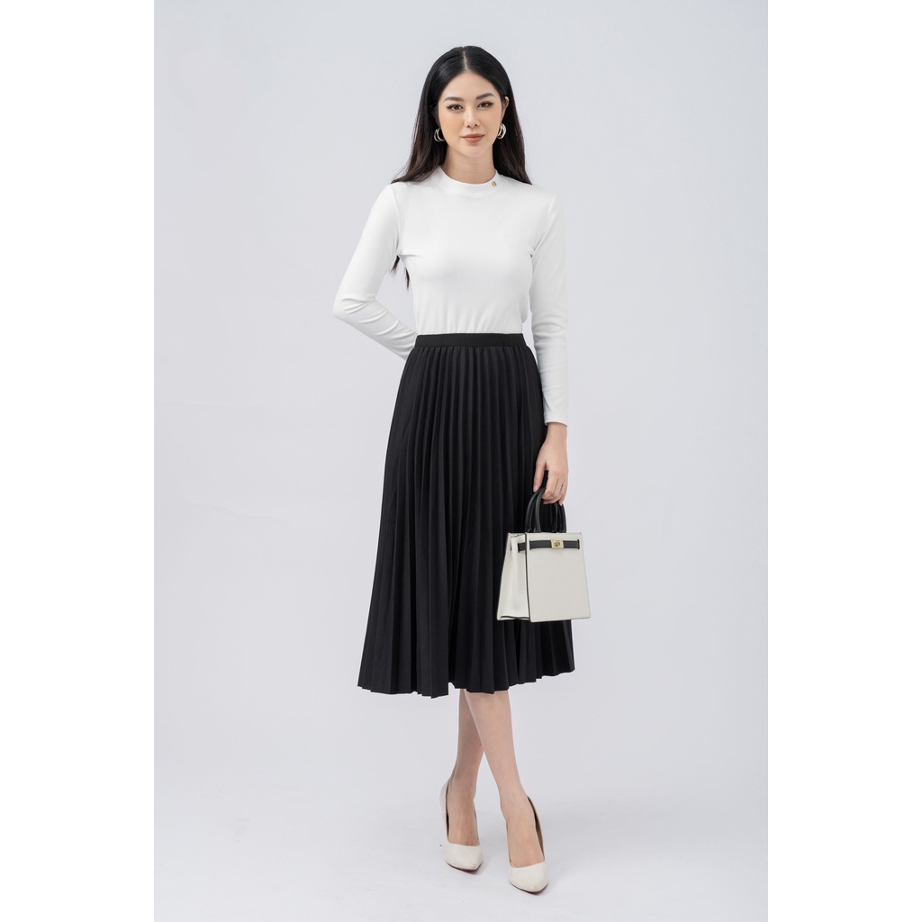 Áo cotton nữ giữ nhiệt cổ cao 3cm dài tay FIONA  F521249