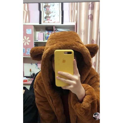 ODER🐻 áo bông tai gấu quảng châu ấm áp dày dạn kèm ảnh thật cuỗi bài oder