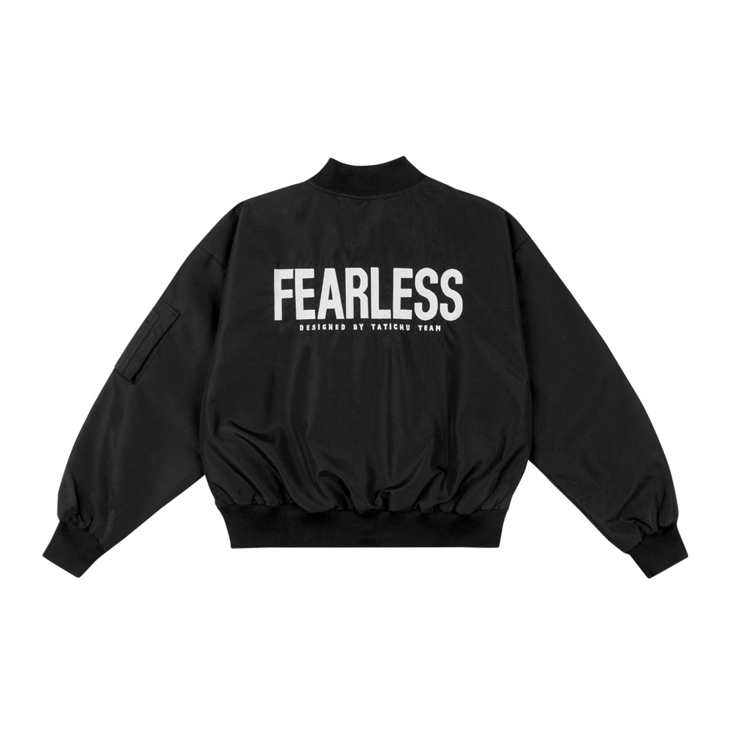 TATICHU - Áo khoác dù form ngắn thêu chữ Fearless - FEARLESS Jacket