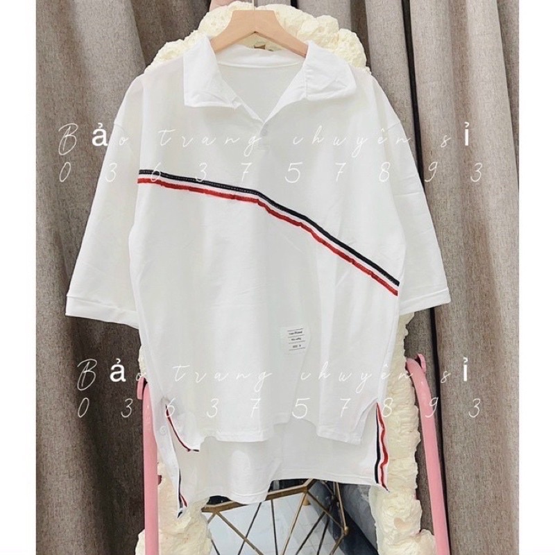 Áo PoLo Sọc Ngang Unisex Hot Hit From đến 80kg Chất Cotton Mát
