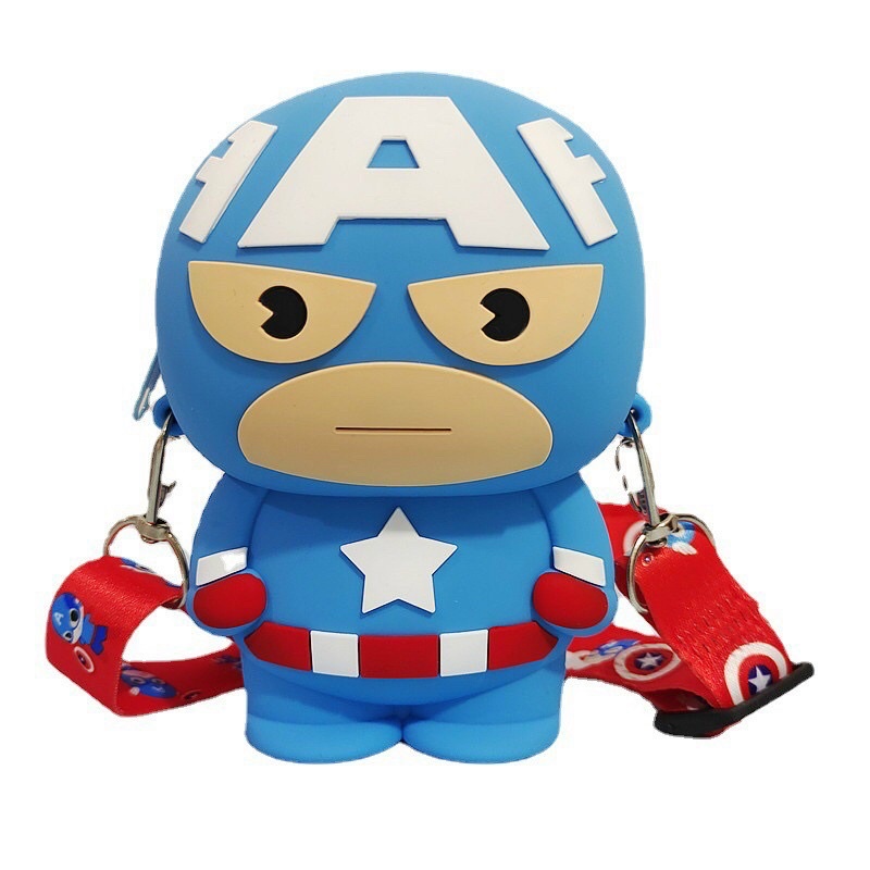 Túi Đeo Chéo Silicone Siêu Nhân Giá Rẻ - Túi Silicon Thiết Kế Họa Tiết Người Nhện, Siêu Anh Hùng Siêu Cute Cho Bé