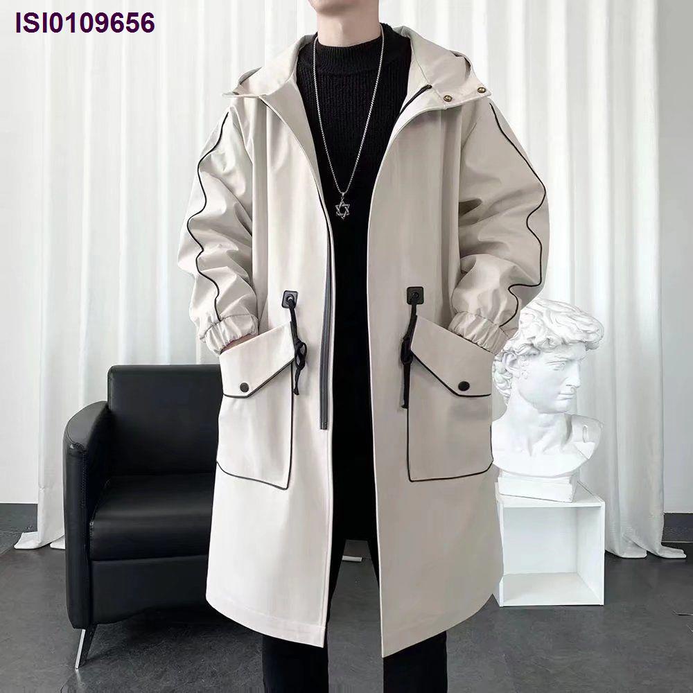 Hàng Có Sẵn Áo Khoác Dài Qua Gối Có Mũ Trùm Đầu Dày Giữa Thu Đông Hàn Quốc Versio Cho Nam