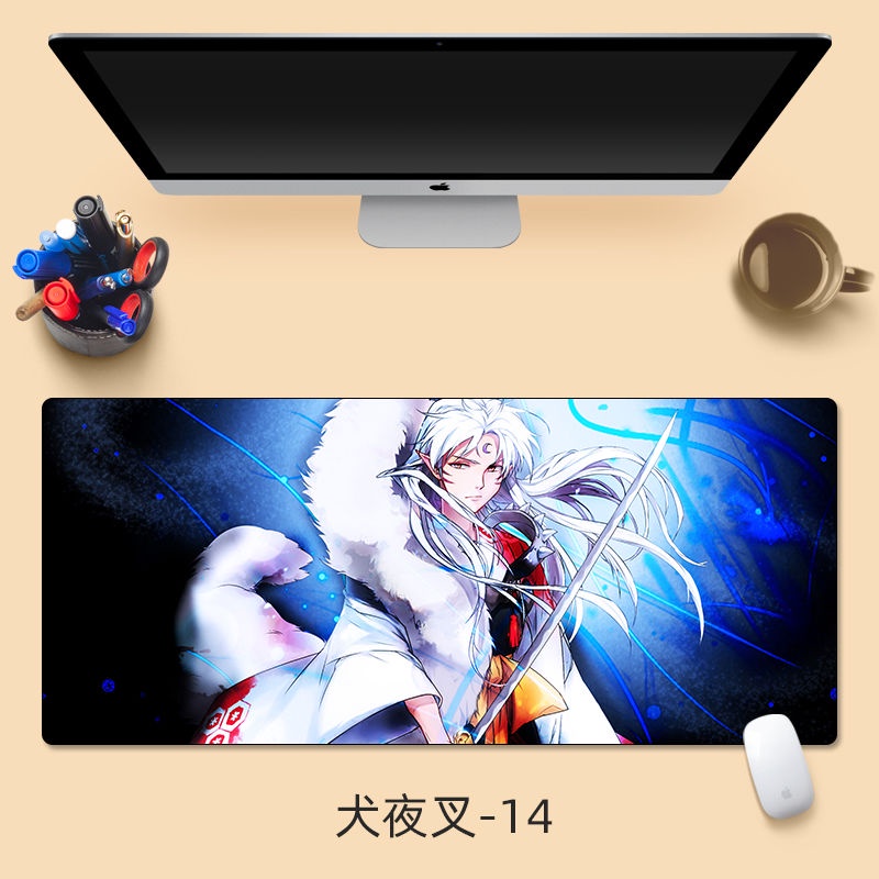 Tấm Lót Chuột Và Bàn Phím Máy Tính Khổ Lớn 700x300 In Hình Anime Inuyasha Tiện Dụng