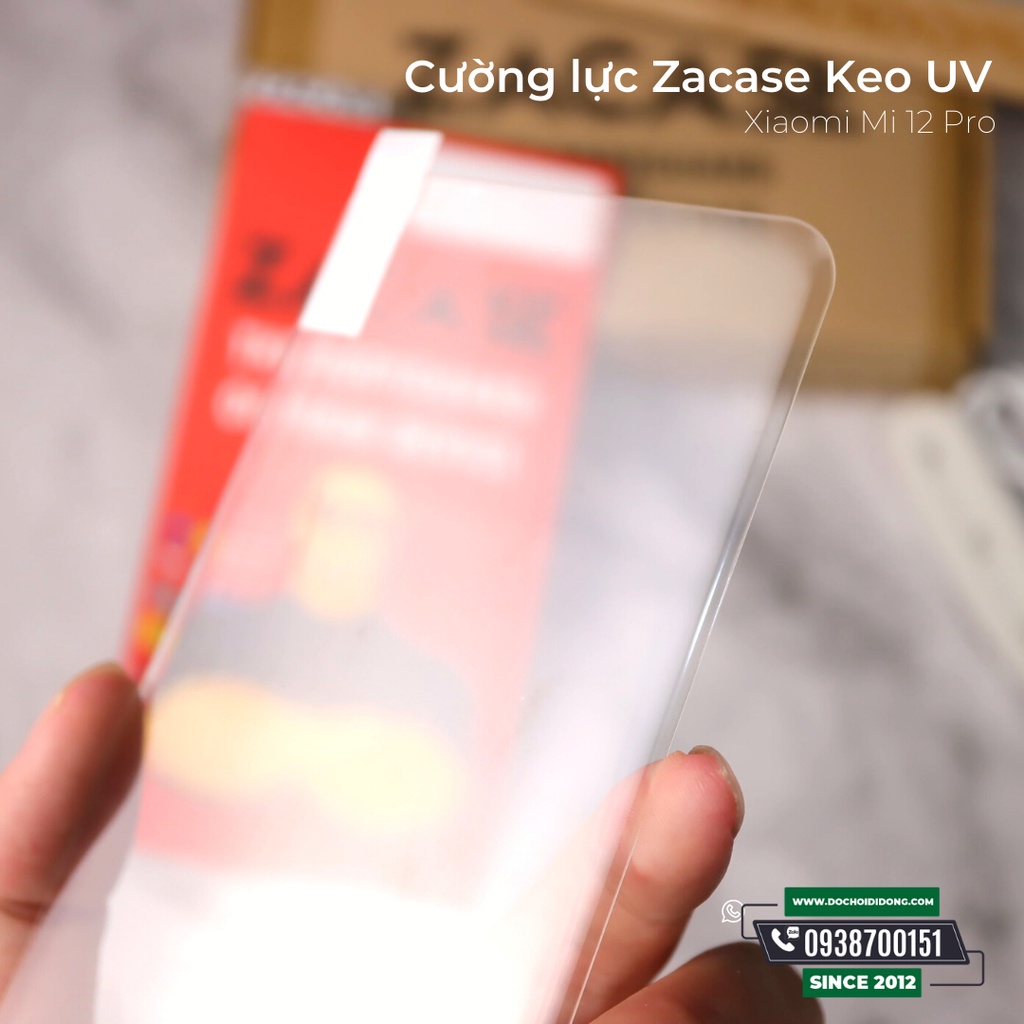 Miếng dán cường lực Xiaomi 12 Pro / Mi 12s Ultra / Mi 13 Pro / Mi 13 Ultra Zacase keo UV cao cấp